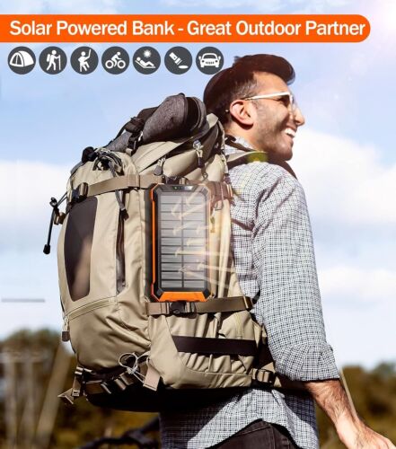 36000mAh Super Solar Power Bank Portable External Battery Wireless Fast Charging - Picture 32 of 33