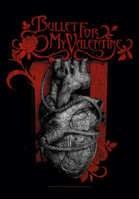 BULLET FOR MY VALENTINE AUFKLEBER STICKER # 18 HEART THE POISON 7x5cm