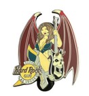 Hard Rock Café Las Vegas 2004 Hot Girl with Demon Wings And Skull Guitar Le 500