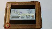 CMT HISTORIC Magic Lantern GLASS Slide MAKING CONCRETE FLOWER BOXES