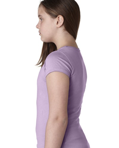 Next Level Apparel 3710 Girls Princess Cap Sleeve Tee Top Stylish T-Shirt - Picture 41 of 88