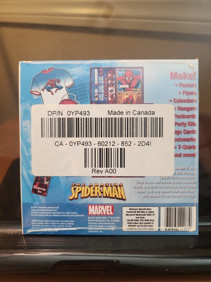 Amazing Spider-Man Print Studio 2007 Sealed Dell PC DVD ROM - Image 2 of 2