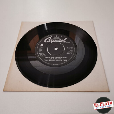 peabo bryson / roberta flack - tonight i celebrate my love 7'' vinyl record VG