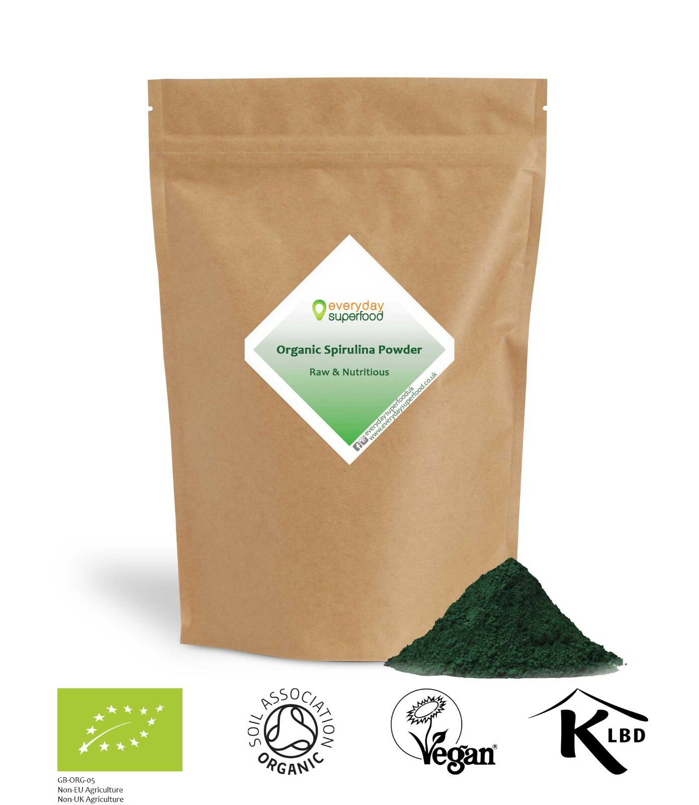 Organic Spirulina Powder Premium Green Spirulina Certified Organic