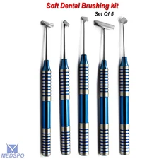 Dental Soft Brushing Kit Set Of 5 Lingual Flaps Implant Surgery Instruments CE