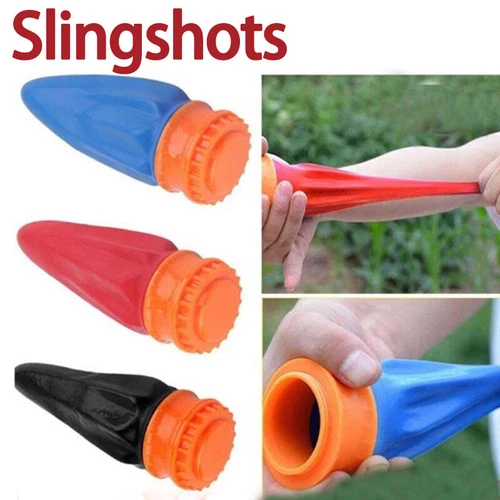 Pocket Slingshot Soft Elastic Latex Sleeves Outdoor Powerful Hunting Slingshot - Imagen 3 de 16