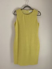 Calvin Klein Yellow Sleeveless Dress with Lining Sz 10
