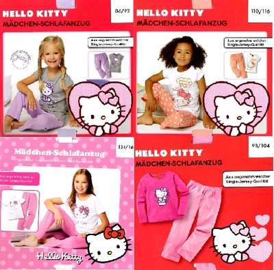 Hello Kitty Pijama Schlafanzug 86 92 98 104 110 116 122 128 134 140 kurz lang