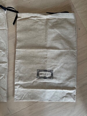 New Auth Set of 2 Gucci Dust Bags for Shoes Boots 11.5