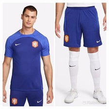 Nike Netherland Strike Football Top Knit Football Short Set Blue - New