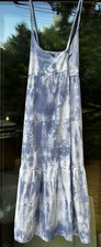 NWT GAP Racerback Smocked Midi Dress - Tie Dye Blue - Size Small