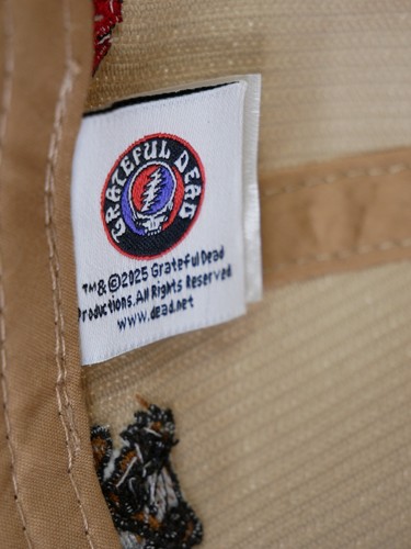 Grateful Dead Strapback Hat Corduroy Tan Brown Cream Stitched Deadhead SYF Cap - Picture 11 of 14