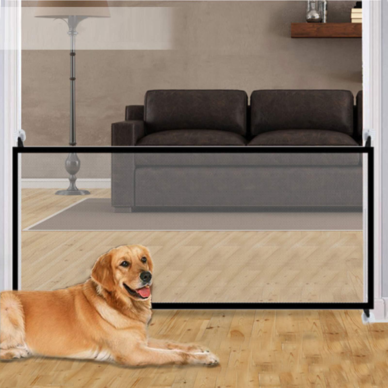 70.9"x28.3" Pet Gate,Baby Gate,Magic Gate Portable Folding mesh gate Safe Gua...