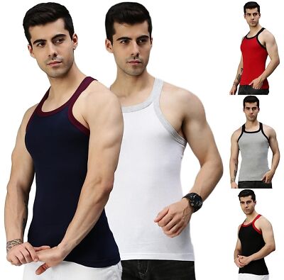 Lux Cozi Men's Cotton Xylo Vest (Pack of 5) (Colors & Print May Vary) Original