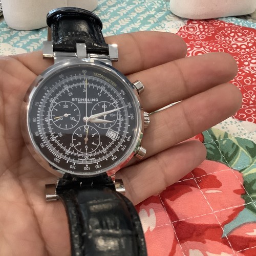 Stuhrling Original Chronograph Mens Analog Watch - 第 10/10 張圖片