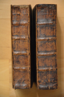 Zwei Ganzlederbände 1739  Oeuvres de M. de Saint-Evremond  Maizeaux, Schönhofen 