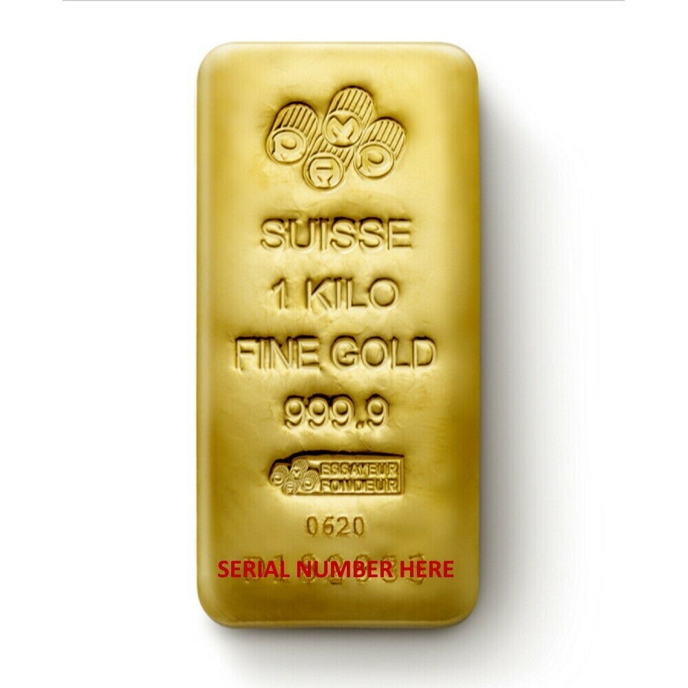 Pamp Suisse - 1 Kilo ( 32.15 Troy Oz ) Gold Bar 0.9999 Fine Gold