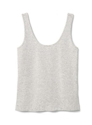 Cabi New NWT  Striped Charm Tank #6747 gray white XS - XL  Was $44