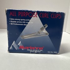 All Purpose Curl Clips Box 80 Clips Item No. 10401 Double Prong with Cross Bar