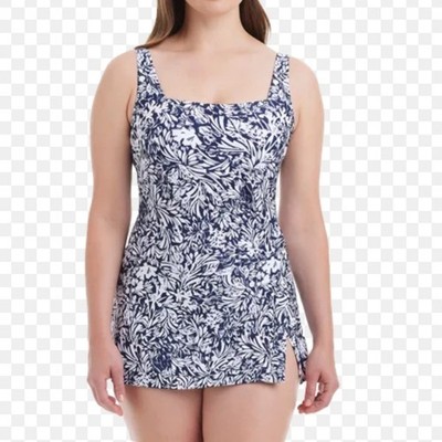 New beyond control white black pattern swimsuit one piece L