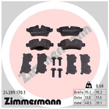 Satz Bremsbeläge Bremsklötze hinten für Mini R55 R56 R58 R57 R59 | 24439941