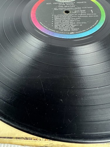 The Beatles Sgt Pepper's Lonely Hearts Club Band LP 1967 Mono MAS 2653 LA Press - Imagen 12 de 13