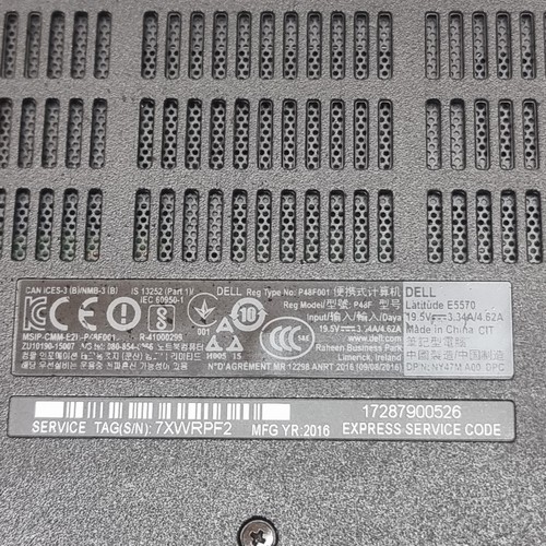 Dell Latitude 5570 i5-6300U 12GB 250GB SSD Broken Hinge Faulty Battery - Picture 17 of 17