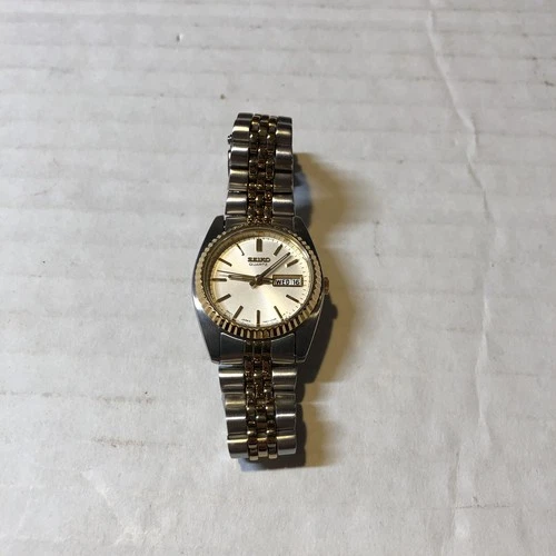 Vtg Seiko Women's Quartz Watch Two Tone Day-Date HSN