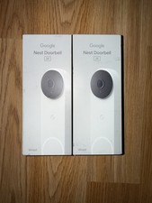 2x Google Nest Doorbell 3rd Gen 2K Wired Snow Smart Video Camera GA09967 Sealed