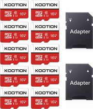 10 Pack 16GB Micro SD Card Class-10 Micro SDHC Card 16 Gb UHS-I High Speed TF Ca