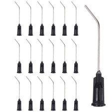 66Pcs 1.5Inch 19Ga 45° Angled Dispensing Needles, Black