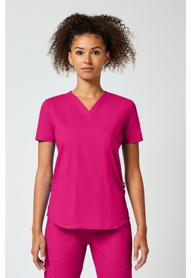 Scrubs Cherokee Workwear Professionals V Neck Top WW665 EEPI Pink Free Ship