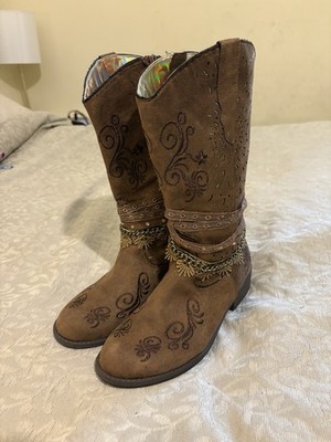Girls Paris Blues Suede Cowboy bootsj size 5