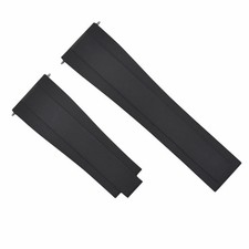 AFTERMARKET 20MM BLACK SILICONE RUBBER WATCH STRAP BAND FOR ROLEX OYSTERFLEX