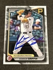 Konnor Griffin Pirates Baseball Signed IP Autographed 2024 1st Bowman Card
