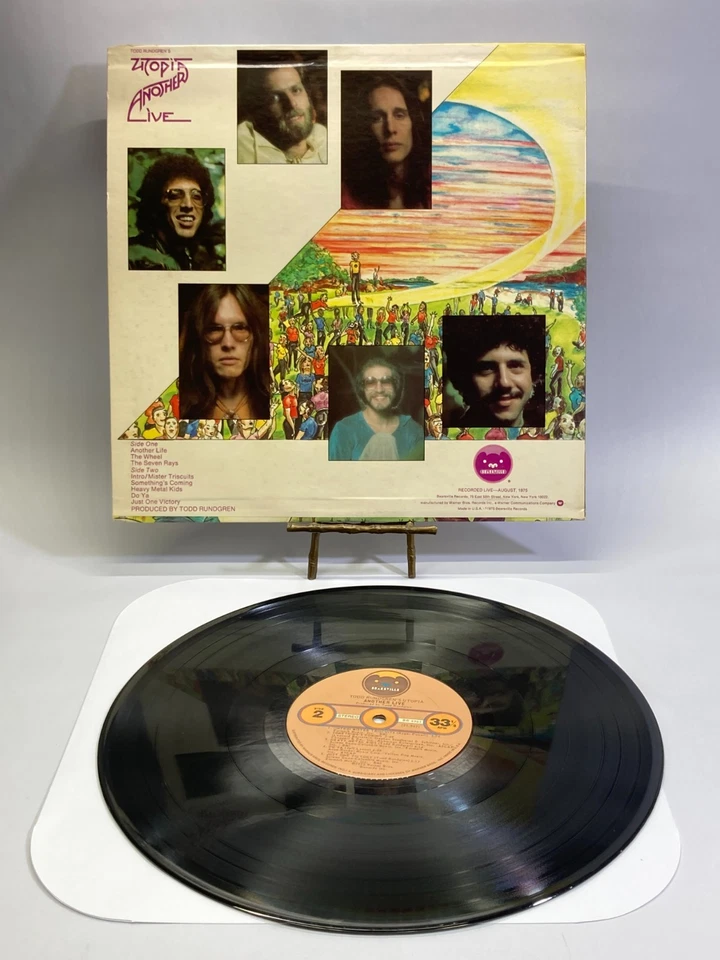 Todd Rundgren's Utopia Another Live Vinyl LP 1975 Bearsville Record BR-6961 - Image 4 of 4