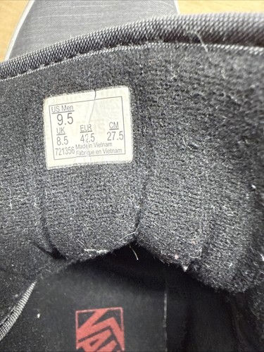 Vans Off the Wall grigio alto uomo 9,5 nero e rosso etichetta linea nera - Foto 5 di 7