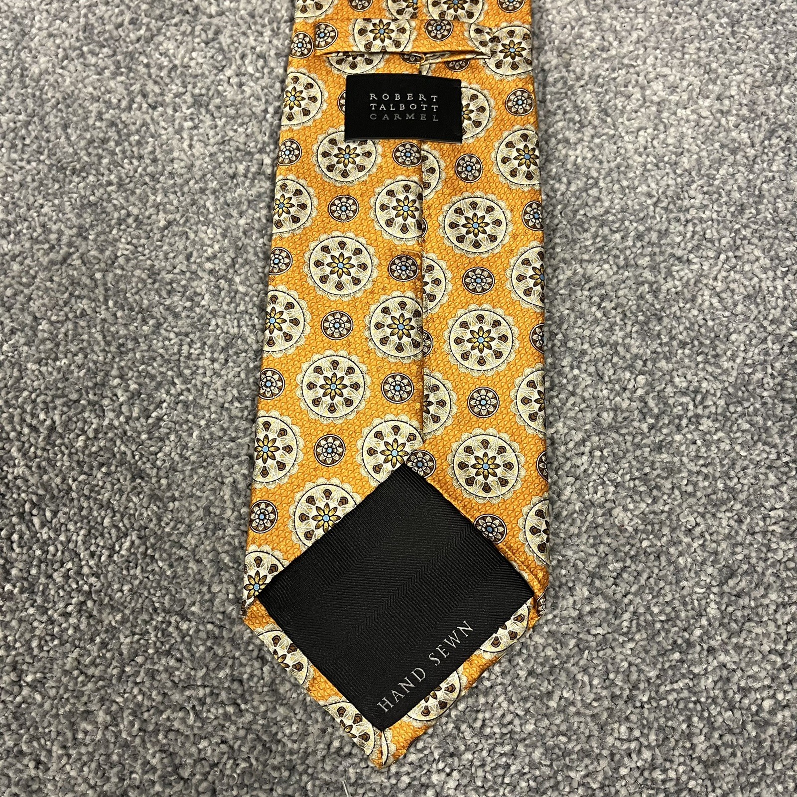 Robert Talbott Carmel Orange Design Pattern Men’s… - image 2