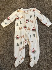 Carters Extremely Soft Double Zip 3-6 Month Polyester And Elastelastane Pajamas