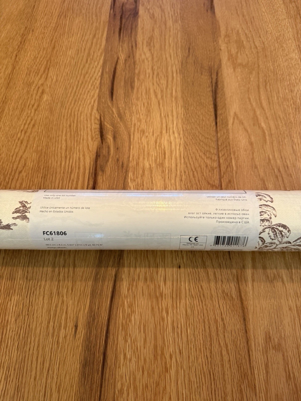 FC61806 French Country Toile Traditional Bronze Brown Galerie Wallpaper - New 3