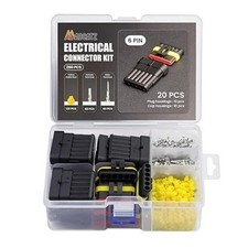 260 Pcs Automotive 6 Pin Electrical Connector Plug Male Size: 6 Pin 260 Pcs 