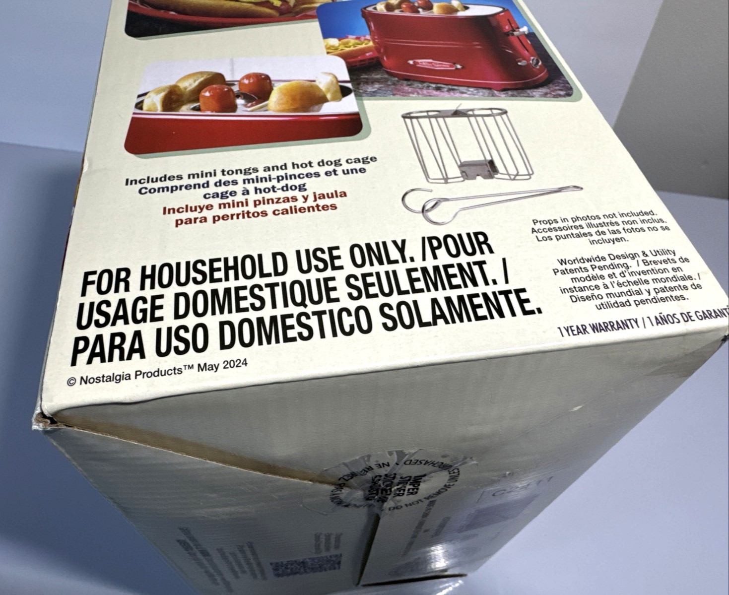 Nostalgia Retro Pop-Up Hot Dog Toaster HDT600RETRORED Red Brand New Sealed Box