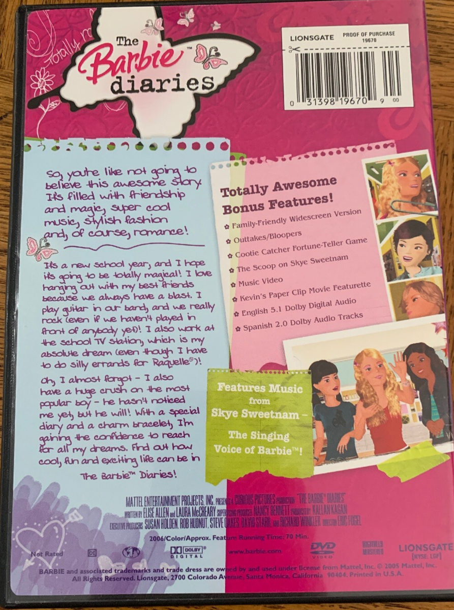 The Barbie Diaries DVD | eBay