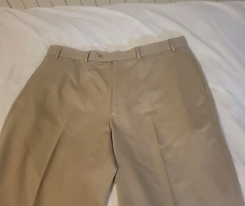 Brooks Brothers 346 Dress Pants Mens Sz 38x32 Beige 100% Wool Straight - Picture 2 of 13