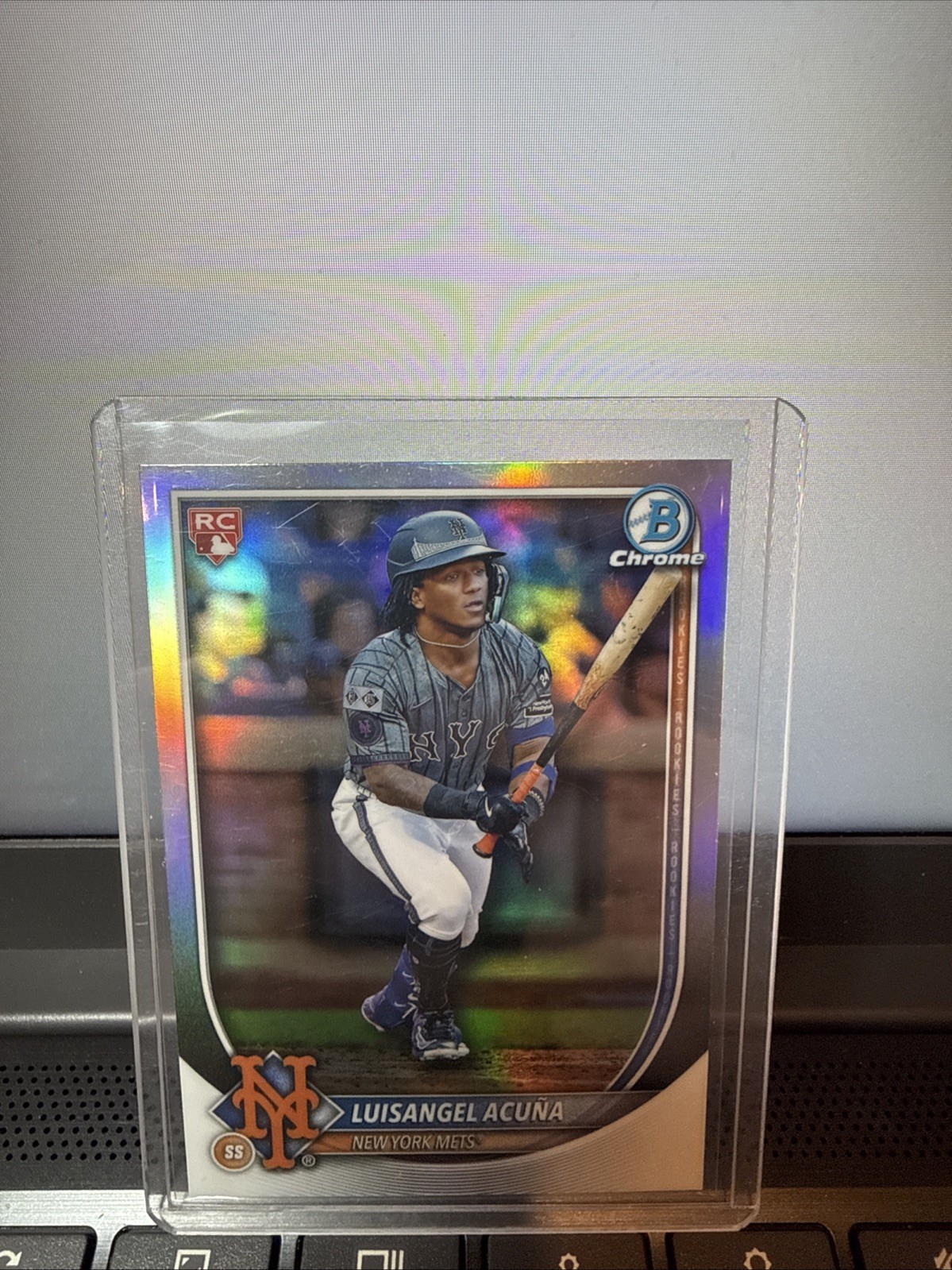 2025 Bowman Luisangel Acuna Chrome Red Rookie Logo #83 New York Mets