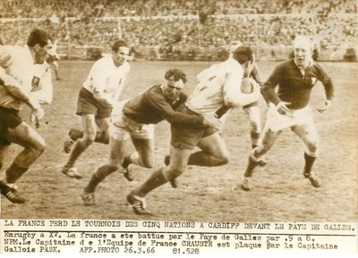 Original FOTO RUGBY Turnier der 5 Nationen CARDIFF Frankreich / Wales
