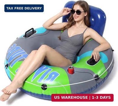 Inflatable River Floats for Adults Heavy Duty - Floating Tubes for River with Co