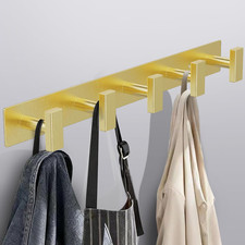 Coat Rack Wall Mount - 5 Hat and Coat Hooks, Heavy Duty Towel Racks for Bathroom