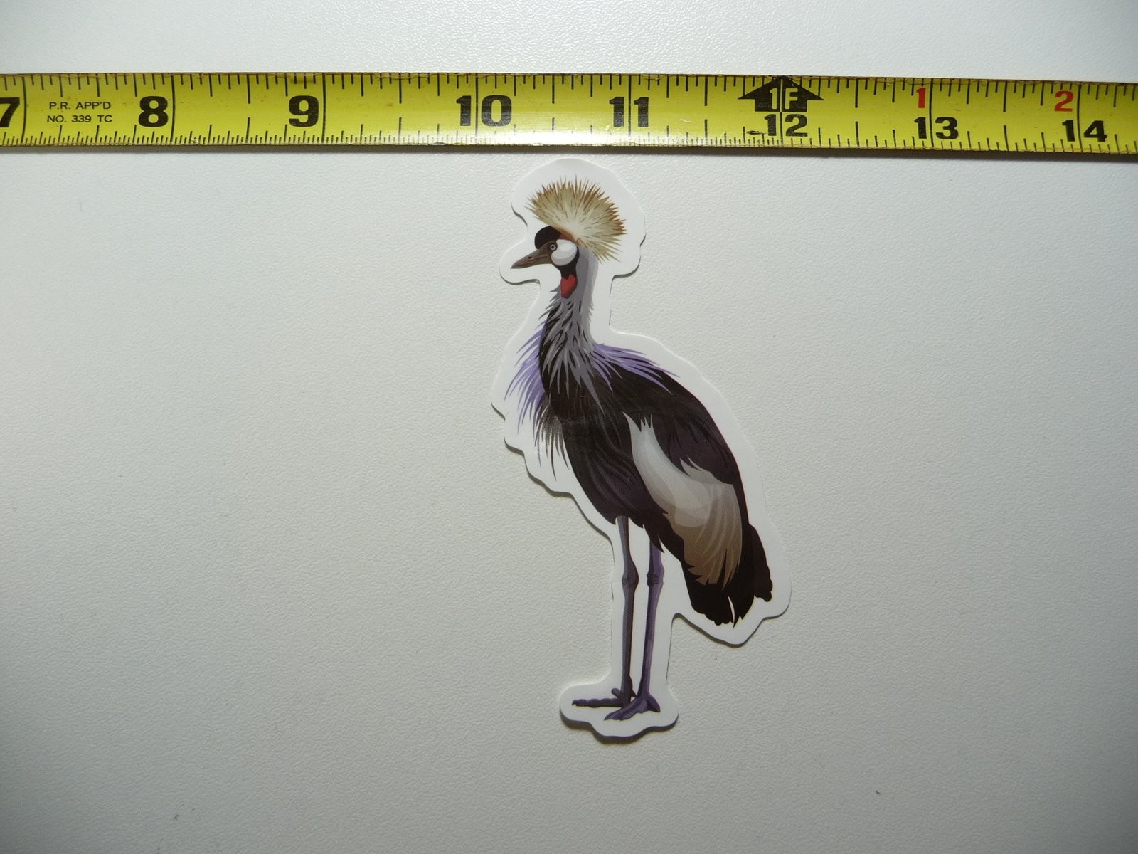 Crowned Crane Zoo Animal Decal Sticker Wild Cute Fun Design
