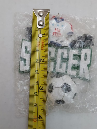 Soccer All-Star MVP Holiday Ornament Fan Sport Resin Charm - Picture 7 of 9